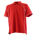 Rot-Weiß - Front - Finden & Hales - Poloshirt für Herren