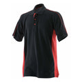 Schwarz-Rot - Front - Finden & Hales - Poloshirt für Herren - Sport