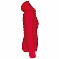 Rot - Side - Kariban - Steppjacke mit Kapuze für Damen