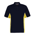 Marineblau-Mitternachtsblau-Gelb - Front - GAMEGEAR - "Track" Poloshirt für Herren
