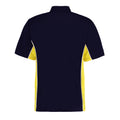 Marineblau-Mitternachtsblau-Gelb - Back - GAMEGEAR - "Track" Poloshirt für Herren