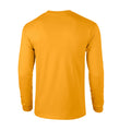 Gold - Back - Gildan - "Ultra" T-Shirt für Herren-Damen Unisex  Langärmlig