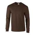 Dunkle Schokolade - Front - Gildan - "Ultra" T-Shirt für Herren-Damen Unisex  Langärmlig