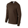 Dunkle Schokolade - Side - Gildan - "Ultra" T-Shirt für Herren-Damen Unisex  Langärmlig