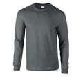 Holzkohle - Front - Gildan - "Ultra" T-Shirt für Herren-Damen Unisex  Langärmlig