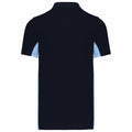 Marineblau-Himmelblau - Back - Kariban - Poloshirt für Herren