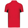 Rot-Schwarz - Back - Kariban - Poloshirt für Herren