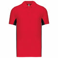 Rot-Schwarz - Front - Kariban - Poloshirt für Herren