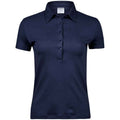 Marineblau - Front - Tee Jays - Poloshirt Interlock-Nähte für Damen