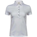 Weiß - Front - Tee Jays - Poloshirt Interlock-Nähte für Damen