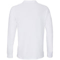 Weiß - Back - SOLS - "Planet" Poloshirt für Herren-Damen Unisex  Langärmlig