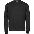 Schwarz - Front - Tee Jays - "Athletic" Sweatshirt Rundhalsausschnitt für Herren