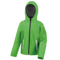 Leuchtend Grün-Schwarz - Front - Result Core - "TX" Softshelljacke mit Kapuze für Kinder