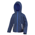 Marineblau-Königsblau - Front - Result Core - "TX" Softshelljacke mit Kapuze für Kinder