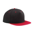 Schwarz-Rot - Front - Beechfield - Snapback Mütze 5 Segmente