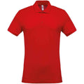Rot - Front - Kariban - Poloshirt für Herren