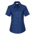 Kräftiges Königsblau - Front - Russell Collection - Hemd für Damen  kurzärmlig