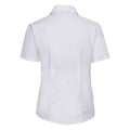 Weiß - Back - Russell Collection - Hemd für Damen  kurzärmlig