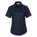Leuchtend Navy-Blau - Front - Russell Collection - Hemd für Damen  kurzärmlig