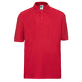 Leuchtend Rot - Front - Russell - Poloshirt für Kinder