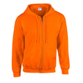 Neon-Orange - Front - Gildan - Hoodie mit durchgehendem Reißverschluss für Herren
