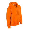 Neon-Orange - Side - Gildan - Hoodie mit durchgehendem Reißverschluss für Herren