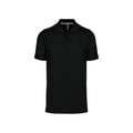 Schwarz - Front - Kariban - Poloshirt Antibakteriell für Herren
