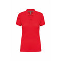 Rot - Front - Kariban - Poloshirt Antibakteriell für Damen
