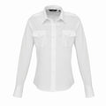 Weiß - Front - Premier - Pilotenhemd für Damen  Langärmlig