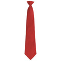 Rot - Front - Premier - "Colours Fashion" Krawatte Zum Anklemmen für Herren-Damen Unisex