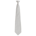 Silber - Front - Premier - "Colours Fashion" Krawatte Zum Anklemmen für Herren-Damen Unisex
