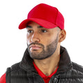 Rot - Front - Result Headwear - "Pro Style" Kappe für Herren-Damen Unisex