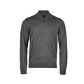 Grau meliert - Front - Tee Jays - Sweatshirt mit halbem Reißverschluss für Herren
