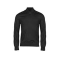 Schwarz - Front - Tee Jays - Sweatshirt mit halbem Reißverschluss für Herren