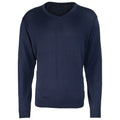 Marineblau - Front - Premier - Sweatshirt V-Ausschnitt für Herren