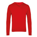 Rot - Front - Premier - Sweatshirt V-Ausschnitt für Herren