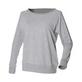 Grau - Front - Skinni Fit - "Slounge" Sweatshirt für Damen