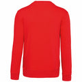 Rot - Back - Kariban - Sweatshirt Rundhalsausschnitt für Herren