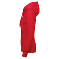 Rot - Side - Kariban - Hoodie mit durchgehendem Reißverschluss für Damen