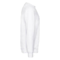 Weiß - Side - Fruit of the Loom - "Classic" Sweatshirt Überschnittene Schulter für Herren-Damen Unisex