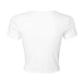 festes Weiß - Back - Bella + Canvas - kurzes T-Shirt für Damen