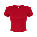 Rot - Front - Bella + Canvas - kurzes T-Shirt für Damen