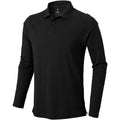 Schwarz - Front - Elevate Herren Oakville Langarm Polo Shirt