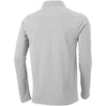 Grau meliert - Back - Elevate Herren Oakville Langarm Polo Shirt