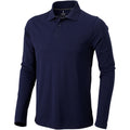 Marineblau - Front - Elevate Herren Oakville Langarm Polo Shirt