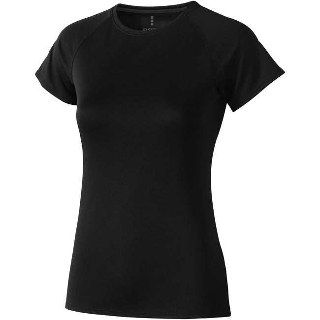 Schwarz - Front - Elevate Damen Niagara Kurzarm T-Shirt
