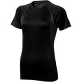 Schwarz-Anthrazit - Front - Elevate Damen T-Shirt Quebec, kurzärmlig