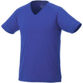 Blau - Side - Elevate Herren Amery Kurzarm Cool Fit T-Shirt mit V-Ausschnitt