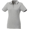 Grau meliert-Marineblau-Weiß - Front - Elevate - "Fairfield" Poloshirt für Damen