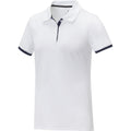 Weiß - Side - Elevate - "Morgan" Poloshirt für Damen kurzärmlig